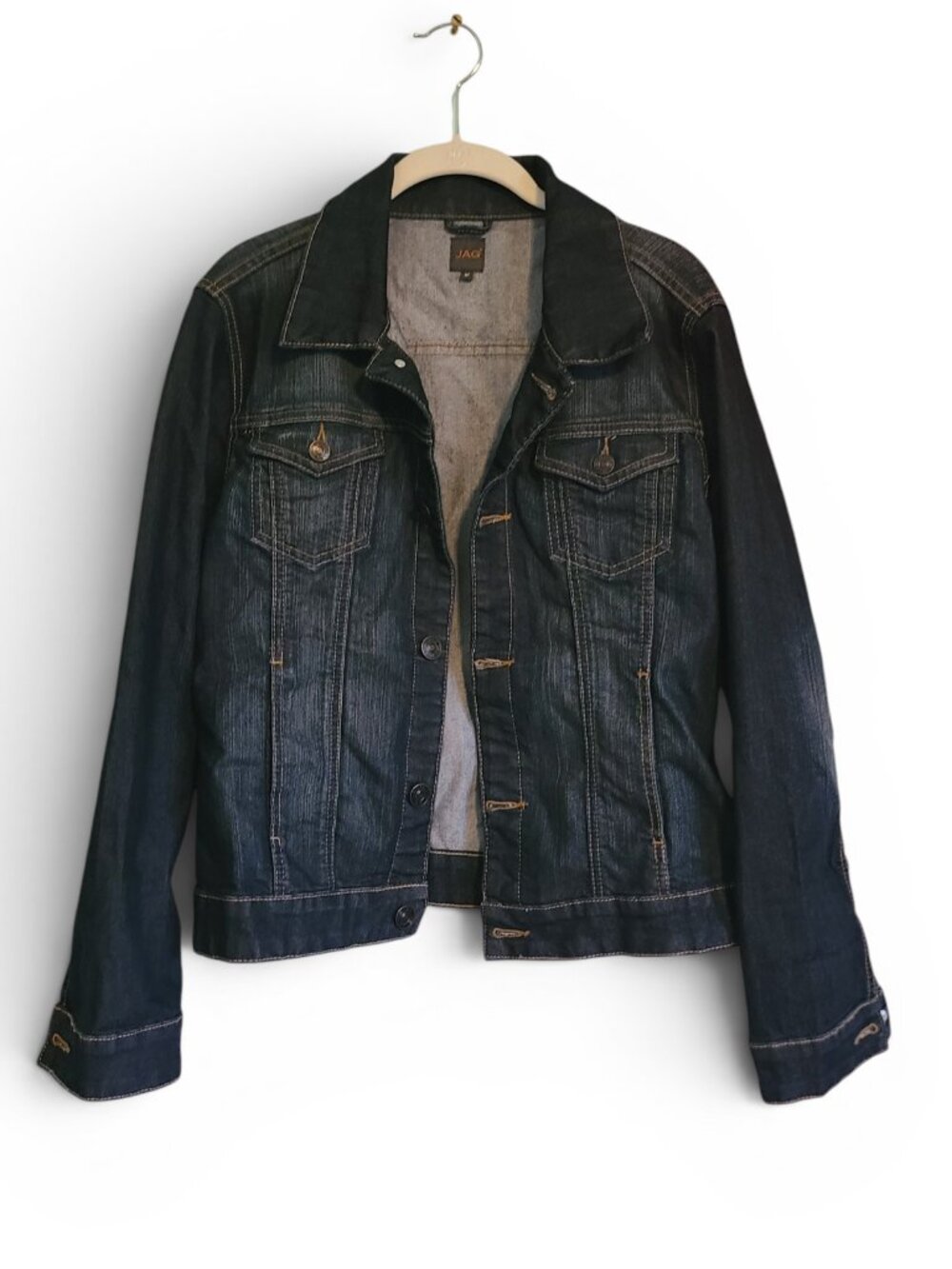Jag Jeans Blue Jean Dark Wash Denim Jacket Women's Size Medium